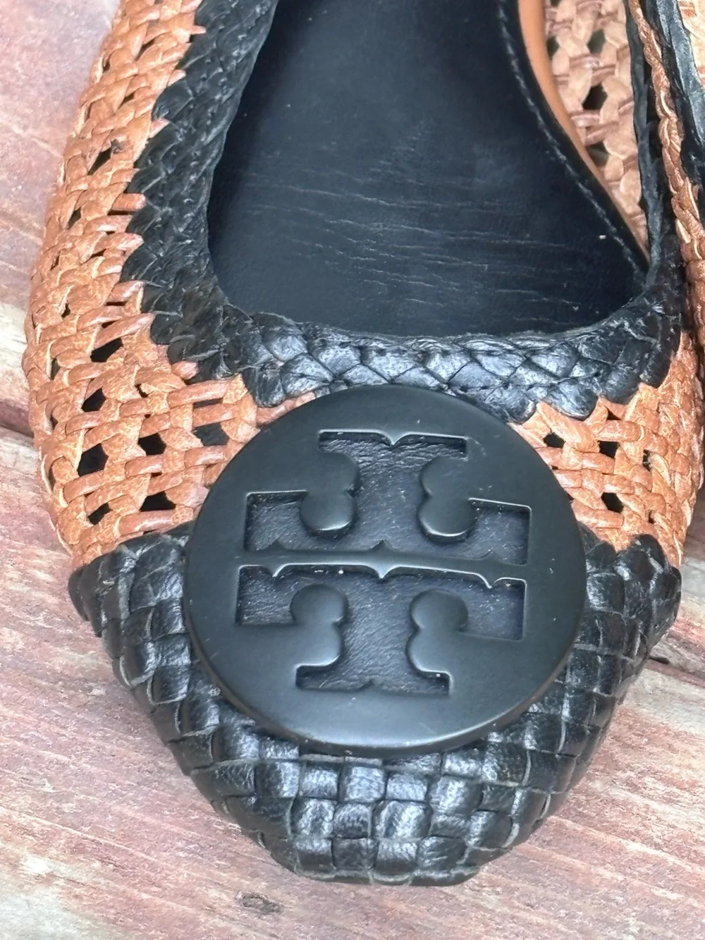 Tory Burch Chelsea Woven Leather Ballet Flats!!